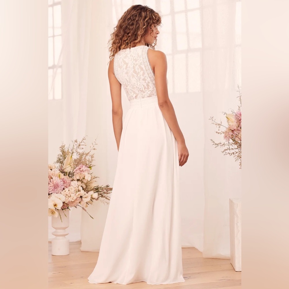 Lulu’s Forever and Always White Lace Maxi Dress - Picture 8 of 17